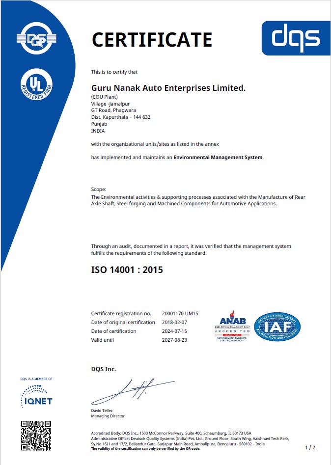 20001170--Guru Nanak Auto Enterprises Ltd - ISO14k - all plants