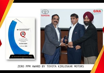 ZERO PPM  Award by Toyota Kirloskar Motors